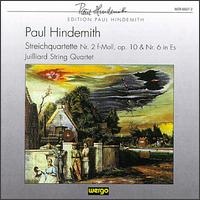 Paul Hindemith: Streichquartette Nos. 2 & 6 von Juilliard String Quartet