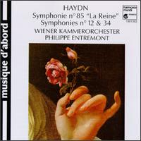 Haydn: Symphonies No. 85 "La Reine", 12 & 34 von Philippe Entremont