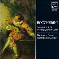 Luigi Boccherini: Quintets I, II & III for String Quartet & Guitar von Artaria Quartet