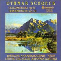 Othmar Schoeck: Cellokonzert Op. 61; Sommernacht Op. 58 von Johannes Goritzki
