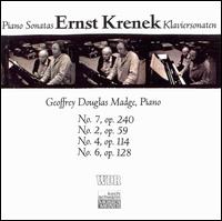 Ernst Krenek: Piano Sonatas von Geoffrey Douglas Madge