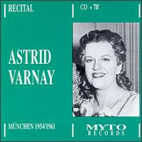 Astrid Varnay: Recital - München, 1954-1961 von Astrid Varnay