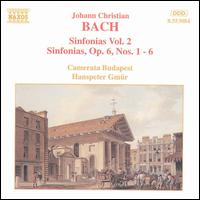 J.C. Bach: Sinfonias, Vol. 2 - Op. 6 von Camerata Budapest