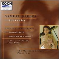Barber: Souvenirs; Persichetti: Serenade No. 8; Sonata for 2 Pianos; Concerto for Piano Four Hands von Malinova Sisters