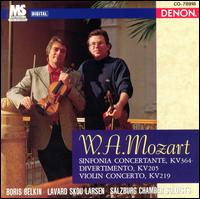 Mozart: Sinfonia Concertante KV364; Divertimento KV205; Violin Concerto KV219 von Boris Belkin