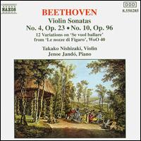 Beethoven: Violin Sonatas 4 & 10, etc. von Takako Nishizaki