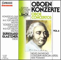 C.P.E. Bach: Oboe Concertos, Vol. 6 von Burkhard Glaetzner