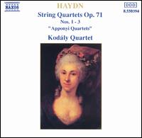 Haydn: String Quartets, Op. 71, Nos. 1-3 "Apponyi Quartets" von Kodaly Quartet