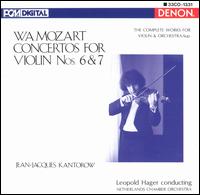 W. A. Mozart Concertos for Violin Nos. 6 & 7 von Jean-Jacques Kantorow