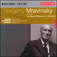 Carl Maria von Weber: Oberon Overture; Schubert: Symphony No. 8 "Unfinished'; Brahms: Symphony No. 2 von Yevgeny Mravinsky