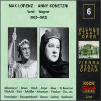 Max Lorenz & Anny Konetzni sing Verdi & Wagner, 1933 - 1942 von Various Artists