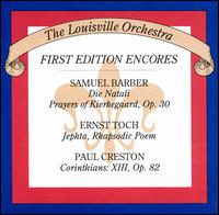 Barber/Toch/Creston: Orchestral Music von Louisville Orchestra