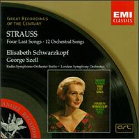 Strauss: Four Last Songs/12 Orchestral Songs von Elisabeth Schwarzkopf