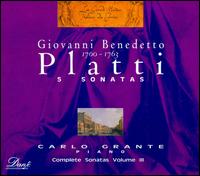 Platti: 5 Sonatas, Vol. 3 von Carlo Grante