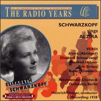Schwarzkopf Sings Alzira von Elisabeth Schwarzkopf