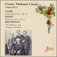 Fauré: Violin Sonata No. 1; Haydn: Piano Trio, Op. 73/2; Beethoven: Bei Männern von Various Artists