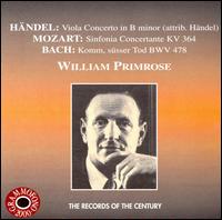 William Primrose Plays Handel, Mozart, Bach von William Primrose