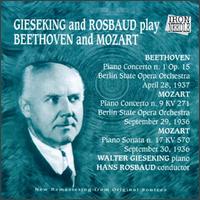 Walter Gieseking and Hans Rosbaud play Beethoven and Mozart von Walter Gieseking