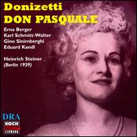 Donizetti: Don Pasquale von Erna Berger