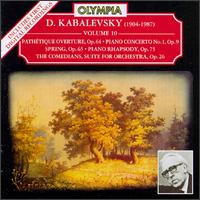 Kabalevsky: Comedians, suite for small orchestra Op26/1-10; Concerto for piano No1 von Various Artists