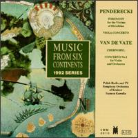 Penderecki: Threnody; Viola Concerto; Van de Vate: Chernobyl; Violin Concerto No. 1 von Szymon Kawalla