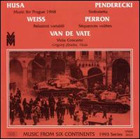 Karel Husa: Music for Prague 1968; Krzysztof Penderecki: Sinfonietta; Ferdinand Weiss: Relazioni variabili; etc. von Grigori Zhislin