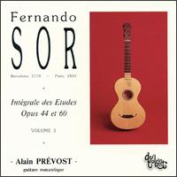 Fernando Sor: Intégrale des Etudes, Vol. 3: Opus 44 et 60 von Alain Prevost