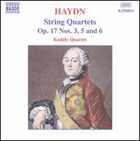 Haydn: String Quartets, Op. 17, Nos. 3, 5, and 6 von Kodaly Quartet