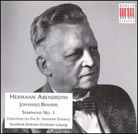 Brahms: Symphony No.1 / Haydn Variations von Hermann Abendroth