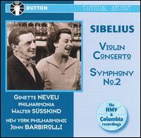 Sibelius: Violin Concertos von Ginette Neveu