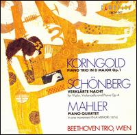Schoenberg: Verklärte Nacht Op4; Korngold: Trio Op1 von Beethoven Trio, Wien