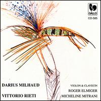 Milhaud/Rieti: Violin Sonatas von Various Artists