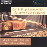 C.P.E. Bach: The 3 Cello Concertos von Hidemi Suzuki