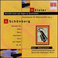 Hanns Eisler: Vierzehn Arten den Regen zu beschreiben; Divertimento Op. 4; Arnold Schönberg: Quintett Op. 26 von Hanns Eisler