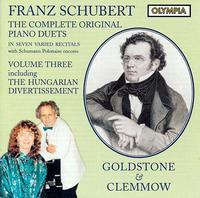 Schubert: The Complete Original Piano Duets, Vol. 3 von Goldstone & Clemmow Piano Duo