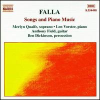 Falla: Songs and Piano Music von Various Artists