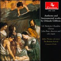 Gibbons: Anthems & Instrumental Works von John Butt
