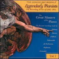 The Genesis Recordings of Legendary Pianists, Vol. 1 von Various Artists