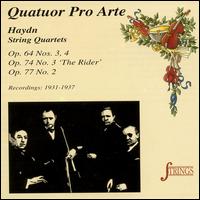 Haydn: String Quartets, Opp. 64/3, 64/4, 74/3 "The Rider", 77/2 von Pro Arte String Quartet