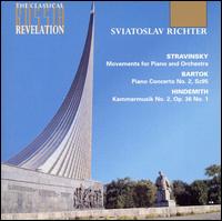 Bartok: Piano Concerto No. 2; Stravinsky: Movements; Hindemith: Kammermusik No. 2, Op. 36/1 von Sviatoslav Richter
