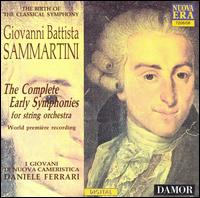 Sammartini: The Complete Early Symphonies for String Orchestra von Daniele Ferrari
