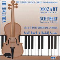 The European Busch-Serkin Duo Recordings, Vol. 3 von Adolf Busch