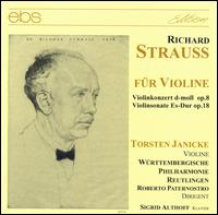 Strauss: Violin Concerto & Sonata von Torsten Janicke