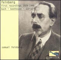 Feinberg: First Recordings, 1929-1948 von Samuel Feinberg