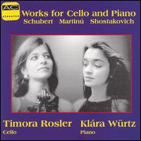 Schubert, Bohuslav Martinu, Dmitri Shostakovich: Works for Cello and Piano von Various Artists