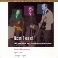 Busoni Recalled von Various Artists