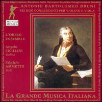 Antonio Bartolomeo Bruni: Sei duo concertante per violino e viola von Various Artists