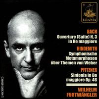 Wilhelm Furtwängler Conducts Bach, Hindemith, Pfitzner von Wilhelm Furtwängler