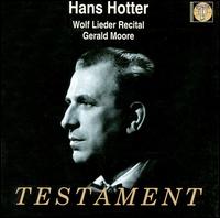 Hans Hotter Wolf Lieder Recital von Hans Hotter