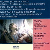 Giovan Battista Viotti: Adagio et Rondeau; Luigi Boccherini: Concerto; Mozart: Sinfonia KV 16; 6 Danze tedesche von Franco Maggio Ormezowski